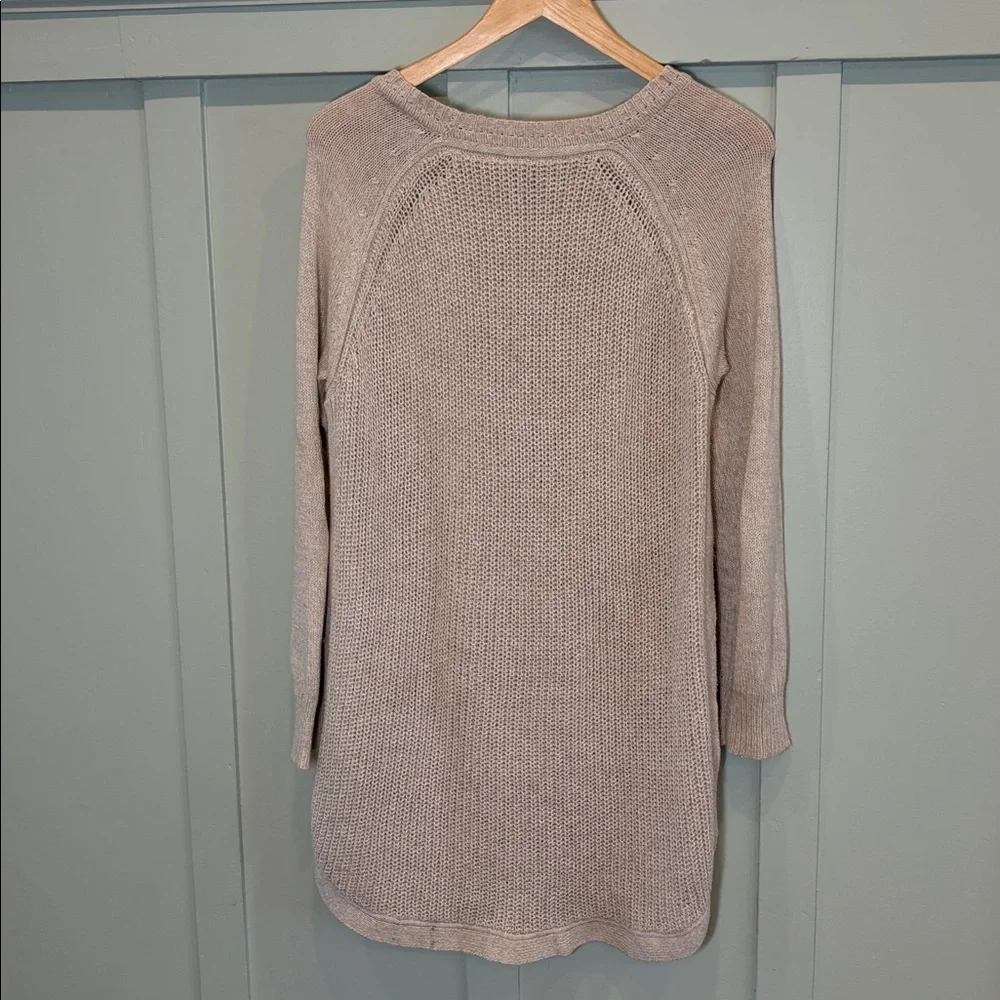 Oversized Slouchy Quinn Oatmeal Shaker Knit Tunic Sweater Small 67S1146F‎